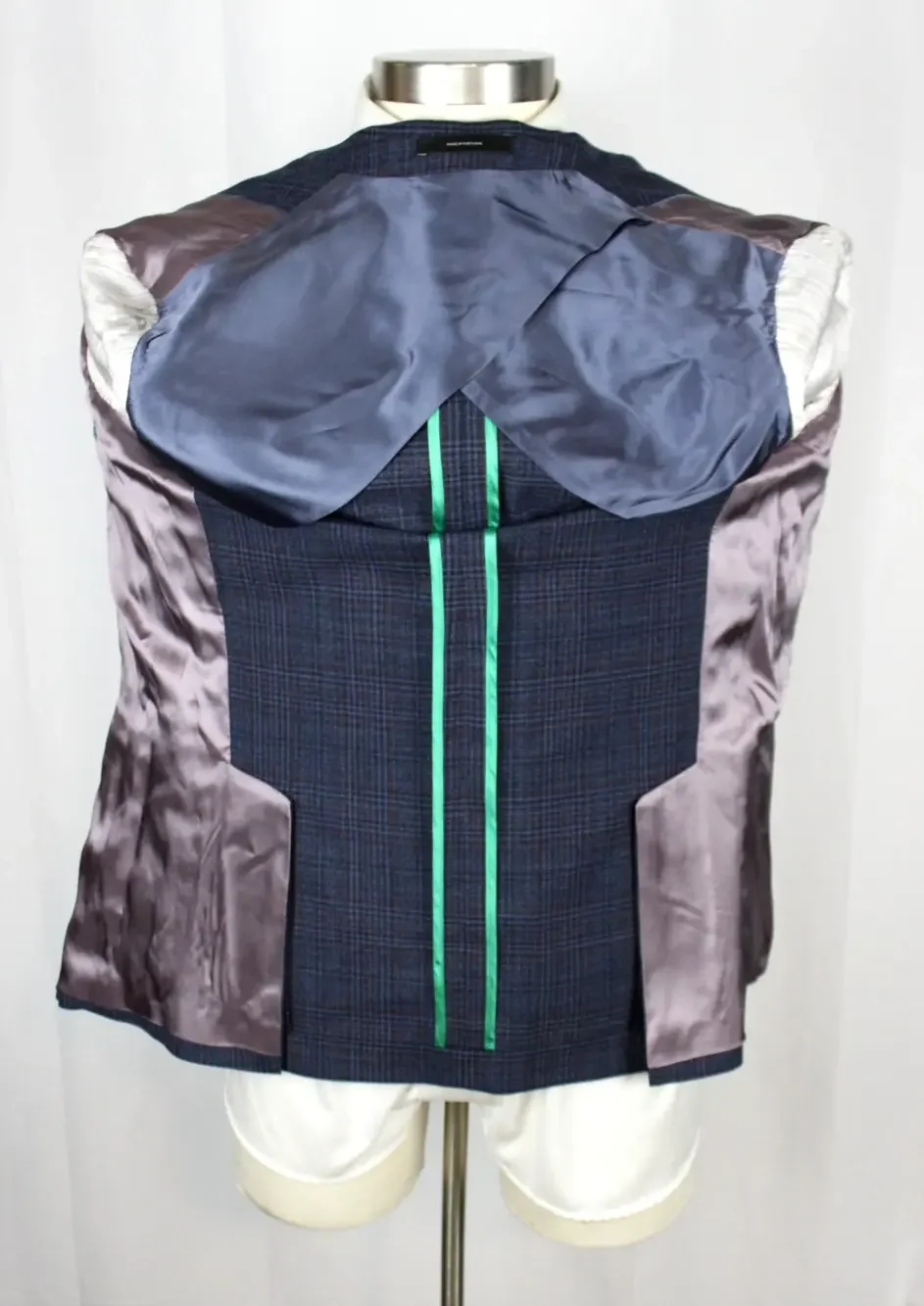 Paul Smith Sport Coat 38 R (48 EU) Mens Blue Plaid Wool Two Button Blazer